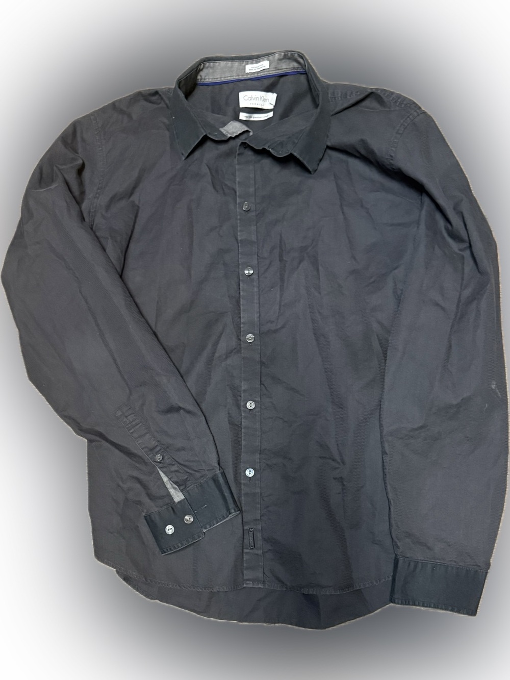 Calvin Klein Men's Black Button-Down Shirt | Sz XL